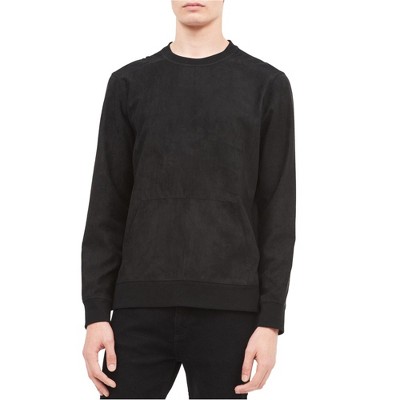 Calvin Klein Mens Faux Suede Sweatshirt