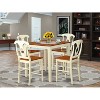 Kitchen Counter Table Set - 5 Piece Dining Set with Chairs - 36x36 Inch - Modern Design - 2 of 4