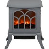 HOMCOM Freestanding Electric Fireplace, Space Heater with Realistic Flame Effect and Overheat Protection, 750W/1500W - 4 of 4