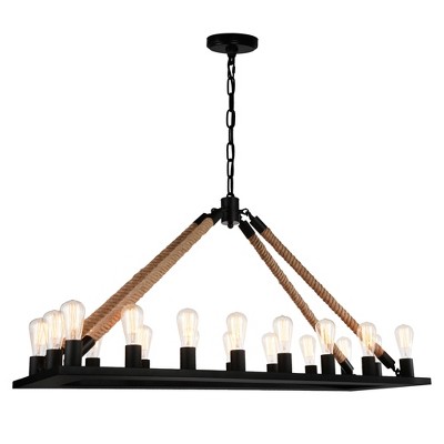CWI Lighting Ganges 18 Light Up Chandelier With Black Finish