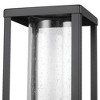 Globe Electric 12W LED Integrated Black Outdoor Post Mount Light with Bubble Glass Shade: Weather-Resistant, ETL Listed, 850 Lumens - 3 of 4