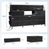 Dresser for Bedroom with 14 Drawers, 55" W Dresser with Side Pocket, Fabric Dressers & Chests of Drawers with Shelves, Sturdy Frame, Wood Top - 3 of 4