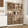 Famapy Brown Kitchen Cabinet with Louvered Doors: The Epitome of Kitchen Elegance and Functionality - 2 of 4