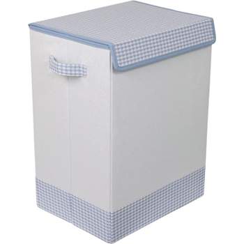 BirdRock Home Baby Clothes Hamper with Lid - Blue