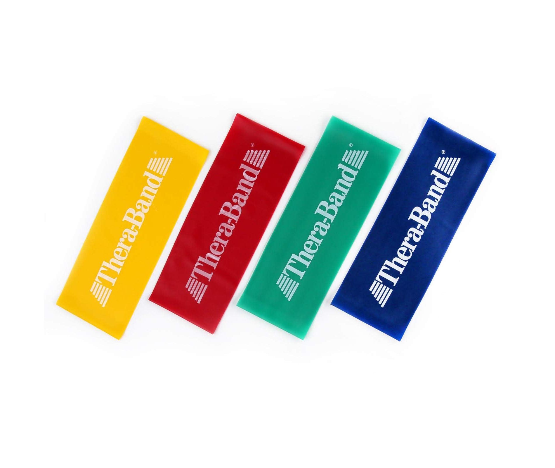 THERABAND Resistance Band Loop Set, 4-Pack, 8 Inch Loops, Kids & Adults, Multilevel