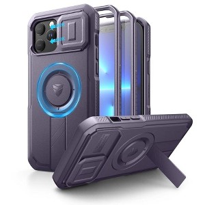 Dexnor for iPhone 13 Pro Max/12 Pro Max Case with Slide Camera Cover & Adjustable Kickstand & Built-in Screen Protector, Rugged Cases - 1 of 3