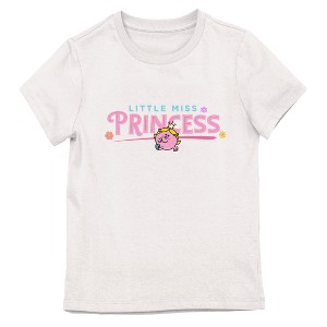 Mr. Men And Little Miss Little Miss Princess Girl’s White Crew Neck Short Sleeve T-shirt - 1 of 2