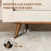 Dyonery 65.4" loveseat Sofa Couch Comfy Love Seat Couches with Spring Cushion Solid Wood - 3 of 4