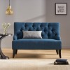 Sapphtopaz 44.25" Loveseat Sofa with Tufted Backrest Modern Upholstered Couch with Wood Legs Soft Small Couch for Living Room,Apartment,Bedroom - 3 of 4