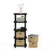 Furinno 5-Tier Multi-Functional Storage Shelves Display Rack Bookcase for Bathroom&Living room&Home office&Kitchen,Espresso - 2 of 4
