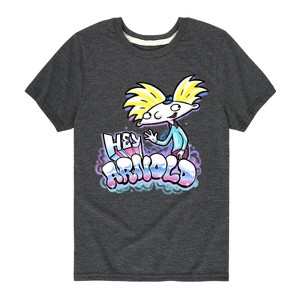 Boys' - Hey Arnold! - Airbrush Arnold Short Sleeve Graphic T-Shirt - 1 of 4