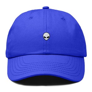 Dalix Lil Alien Embroidered Cotton Cap Outdoor Space Nature Dad Hat Mens - 1 of 4