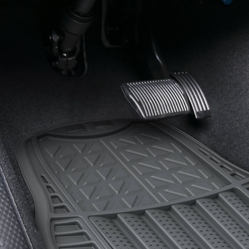 Michelin 19&#34;x34&#34; 4pc Rubber Floormat Set Dark Gray, 5 of 6