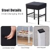 KTMBDW Vanity Stools Velvet Footstool, Soft Ottoman 4 Metal Legs, Furry Padded Seat, Modern Multifunctional Chairs for Living Room, Bedroom - 4 of 4