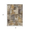 HomeRoots 8' X 10' Brown Beige And Charcoal Abstract Washable Indoor Outdoor Area Rug - 2 of 4