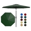 10ft Patio Umbrella, Table Umbrella Outdoor Patio with Crank Lift & Push Button Tilt, 8 Sturdy Ribs for Yard, Deck, Pool - 2 of 4