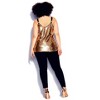 Women's Plus Size Razzle Dazzle Cami - bronze | CITY CHIC - 4 of 4