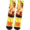 Nintendo Super Donkey Kong DK Gone Bananas! Sublimated Crew Socks Yellow - image 2 of 3