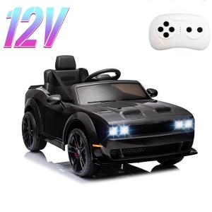 Licensed Dodge Ride-On Car, 12V Electric Vehicle for Kids with Remote Control, Ride On Toys with LED Lights, MP3 Player – Boys & Girls Gifts - 1 of 4