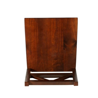 Antique Tobacco Brown Solid Wood Dining Chair