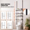 VEVOR Over the Toilet Storage, 4-Tier Adjustable Over Toilet Bathroom Organizer, Low-carbon Steel 53"-132" Tall Storage Shelf Rack,Space Saver,Black - 3 of 4