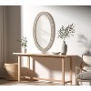 Elegant Lighting Oval Cornhusk Mirror 27x42 in Linen White - 3 of 4