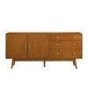 NicBex 69.25" Mid-Century Modern 2-Doors Sideboard,Minimalist Kitchen Storage Cabinets with 3 Drawers for Kitchen and Dining Room,Brown/Walnut - 2 of 4