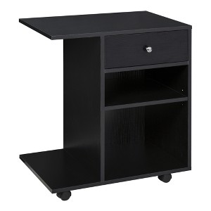 Vinsetto Mobile Printer Stand, Rolling File Cabinet Cart with Wheels, Adjustable Shelf, Drawer and CPU Stand - 1 of 4