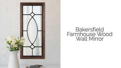 Bakersfield Black Full Length Rectangular Wood Wall Mirror
