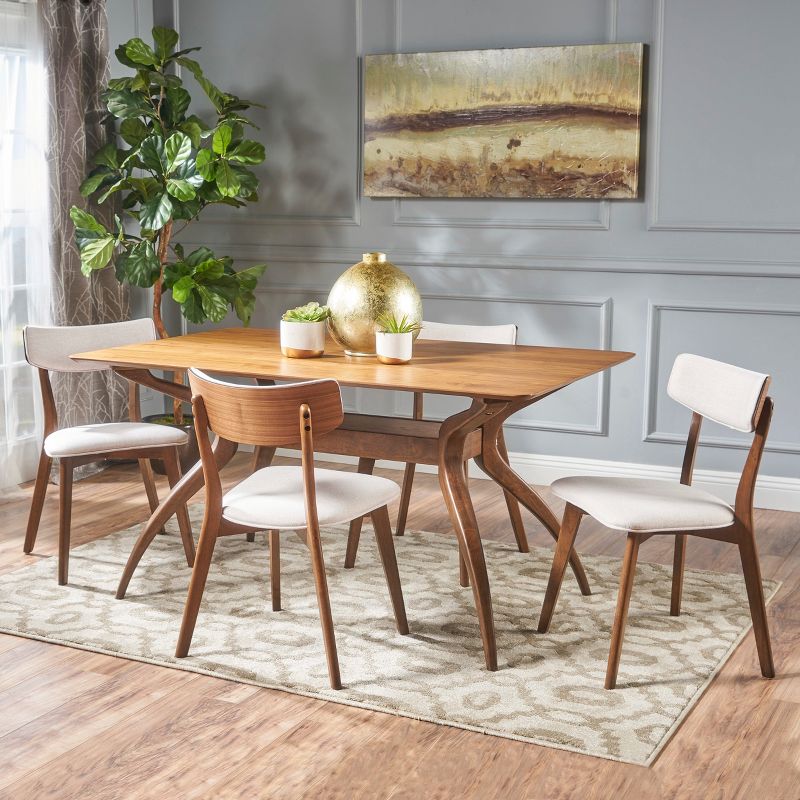 5pc Nissie Mid-Century Dining Set - Christopher Knight Home, 3 of 6