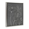 Stupell Industries Gray Poppies Outline Floating Frame Canvas Art - 2 of 4