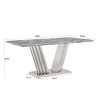 70'' Modern Faux Marble Rectangular Dining Table with Stainless Steel Base, Contemporary Kitchen or Dining Room Table – The Pop Home - 4 of 4