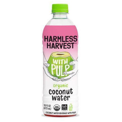 Harmless Harvest Organic Coconut Water Drink, Hydrate with Natural Electrolytes, No Sugar Added, Fair for Life Certified, Original Coconut Water 12 fl