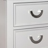 Royal Hampton Nightstand with 2 Drawers, Chrome Metal, White Wood - 3 of 4
