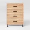 Mixed Material 4 Drawer Dresser Updated Base Natural Wood - Room Essentials™ - 3 of 4