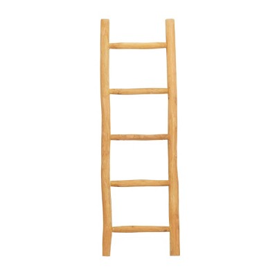 Modern Teak Wood Ladder Brown - Olivia & May