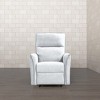 Suede Mid-Century Modern Recliner Chair, Manual Push-Button, High-Back Lounge Chair - 3 of 4