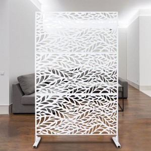 PAGED Leaf-Shaped Fence Privacy Screen for Deck Balcony Patio, Outdoor Privacy Screen Freestanding for Outside Lawn Garden, Patio Privacy Screen - 1 of 4