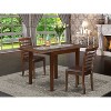 HomeStock 3-Pc Mahogany Finish Solid Wood Top Dining Table Set - 2 of 4