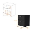 NicBex 2 Drawers Dresser for Bedroom,Chest of Drawers with Metal Handle Design,Modern Freestanding Dresser,Storage Dressers for Bedroom - 3 of 4