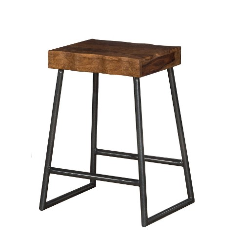 Hillsdale Furniture Arabella 25.25 in. Black Wire Brush Backless Wood  Counter Height Stool with Tapered Legs 4745-828 - The Home Depot