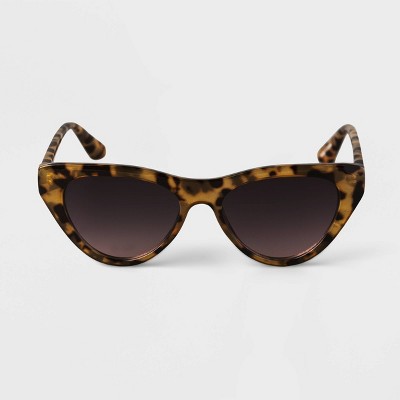 Women's Tortoise Print Cat Eye Sunglasses - A New Day™ Brown