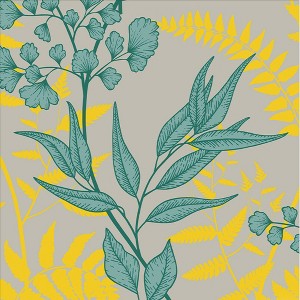 Fiore Linen Neutral and Yellow Tropical Paste the Wall Wallpaper - 1 of 4