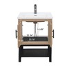 Lyngins Bathroom Vanity with Sink & Aluminum Gunmetal Faucet, Freestanding Bathroom Cabinet with Storage Doors & Open Iron Shelf for Outdoor-Ready - 4 of 4