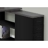 Monarch Specialties Computer Desk Home Office Corner Left Right Set-Up Storage Drawers L Shape  Metal Laminate Black Grey Contemporary Modern - 3 of 4