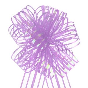 Unique Bargains Christmas Wedding Car Basket Gift Wrapping Big Organza Pull Bow 10 Pcs - 1 of 4