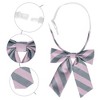 Elerevyo Women's Stylish Adjustable Elastic Band Pre-tied Stripes Bow Ties - 3 of 4