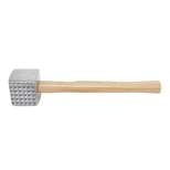 Winco 2-Sided Meat Tenderizer, Aluminum with Wooden Handle