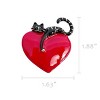 Wrapables Lounging Cats Enamel Brooch Pin, Cat on Heart - 2 of 4