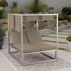 Outdoor Patio Daybed, Patio Daybed with Foldable Canopy for 2 Seaters, Daybed with Aluminum Frame and PE Pillows and Cushions-Coolbibila - 2 of 4